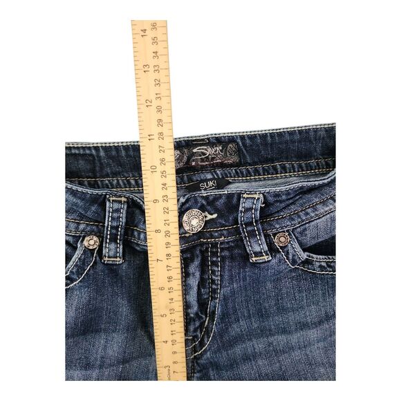 Silver Jeans Woman's Size 29X32 Suki Slim Boot Mid Rise Medium Wash - Picture 7 of 9